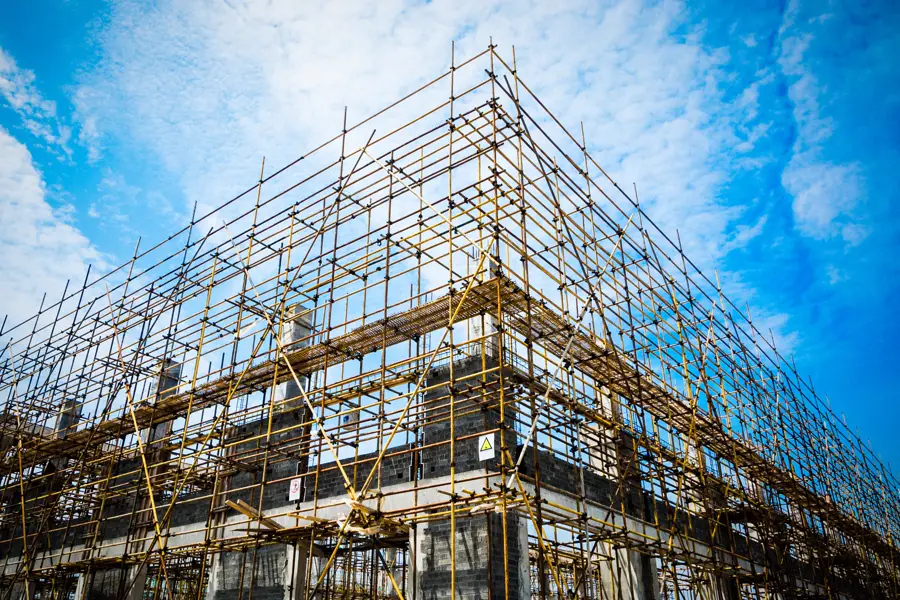 Tie beam construction work